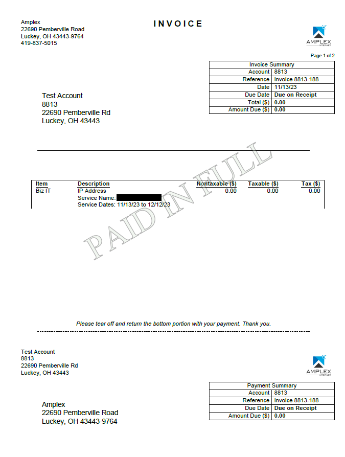 Legacy System Invoice Example